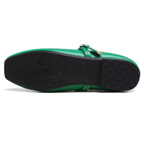 Image of LUXINYU Women's Slip on Flats,Classy Round Toe Solid Classic Mary Jane Ballet Dance Shoes Soft Comfortable PU Flat Shoes