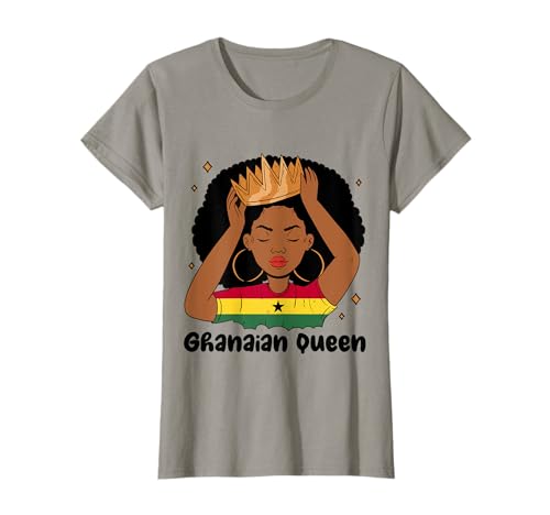 Ghanaian Queen Ghana Flag Ghanaian Afro Girl Pride T-Shirt