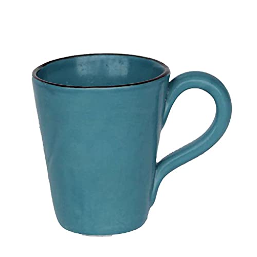 Batik Mug - Tazze Ø 9 x H 11 cm Colore Turchese - Ceramica Linea Imperfetti