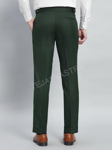 Image of FASHIONEMPIRE Men's Formal Trousers Front Pleated Double Button Gurkha Zion Pant Slim Fit | Stylish Formal Pant for Party and Casual Wear