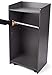 Displays2go Podium Stand, Internal Shelf, 4 Wheels, CARB Certified, Laminated Melamine - Gray (LCKDPHSGR)