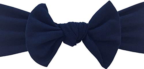 Babygiz Baby Girl Headbands-Infant,Toddler Cotton Handmade Hairbands With Bows Child Hair Accessories (Dark Navy Blue, 1) #TOP2