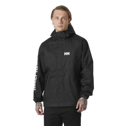Veste Ervik Helly Hansen homme noire M idéale pour la randonnée et les trajets urbains