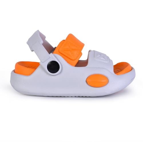 Image of GLJ Kids Comfort Clogs Sandals For Boy And Girl, 1 to 4 Years, Two-Strap Design, Easy To Wear Slip On, Dust and Waterproof, 7101