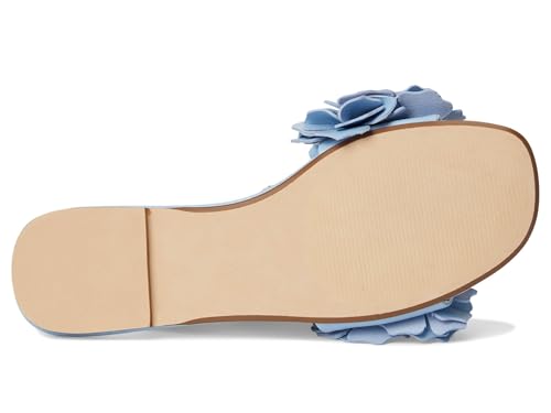 Steve Madden Women's Flo Sandal, Blue Leather, 7