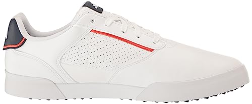 adidas Men\'s Retrocross Spikeless Golf Shoes, Ftwr White/Ftwr White/Collegiate Navy, 11.5