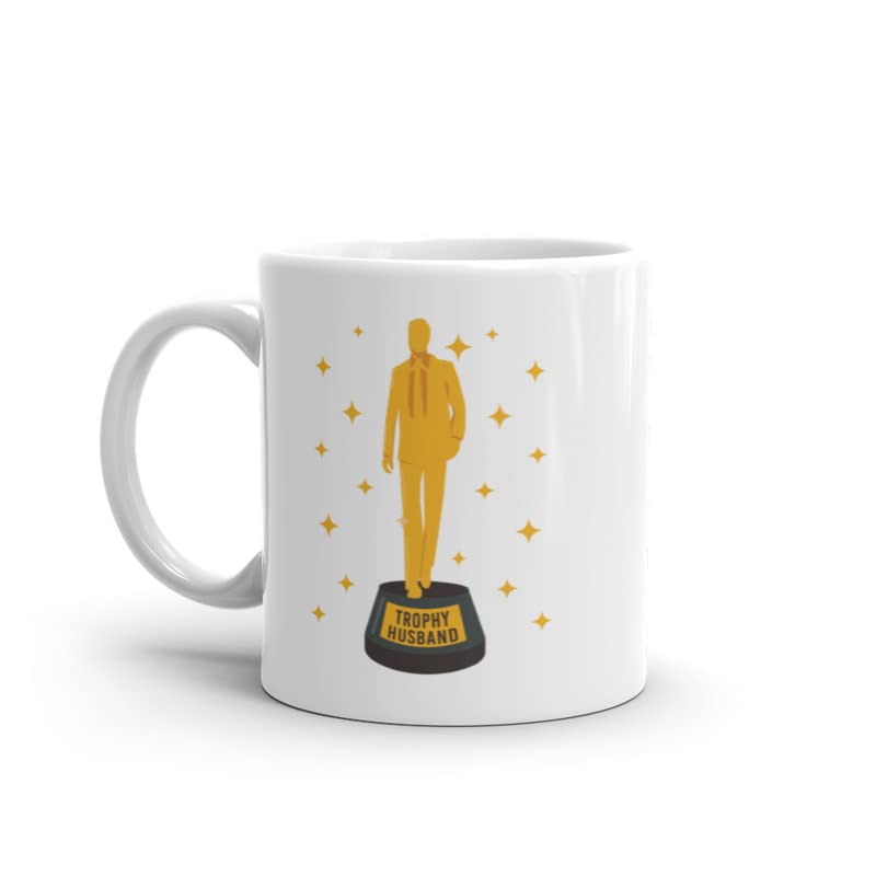Crazy Dog T-Shirts Trophy Husband Mug Funny Best Hubby Award Sparkling Gold Graphic Novelty Coffee...