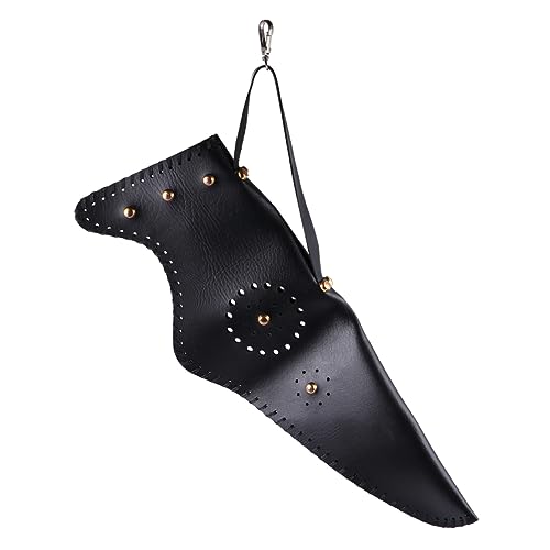 Milisten 1pc Capsule Arrows Bag Big Capacity Arrow Bag Hunting Bag Pot Inclined Shoulder Bag Hunting Equipment Archery Leather Black