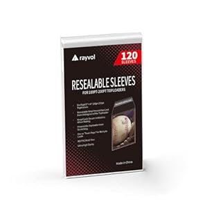 Rayvol Wiederverschließbare Toploader-Hüllen für 180-200PT Karten (120 Stück)