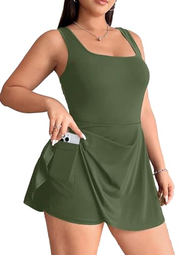 Image of Women's Play Dress, Short Sleeve Mini Skirt with Pockets, Black, Size XL