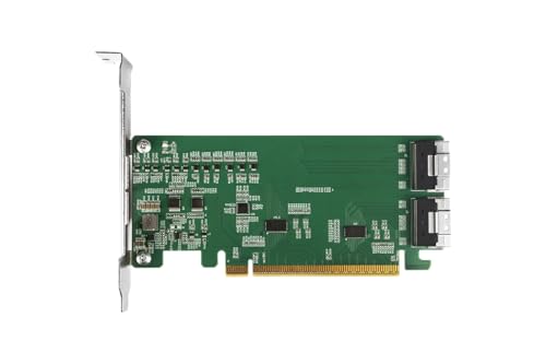 Tarjeta PCIe 4.0 x16 ICY DOCK EXLink con dos puertos SlimSAS 8i SFF-8654 y Redriver integrado