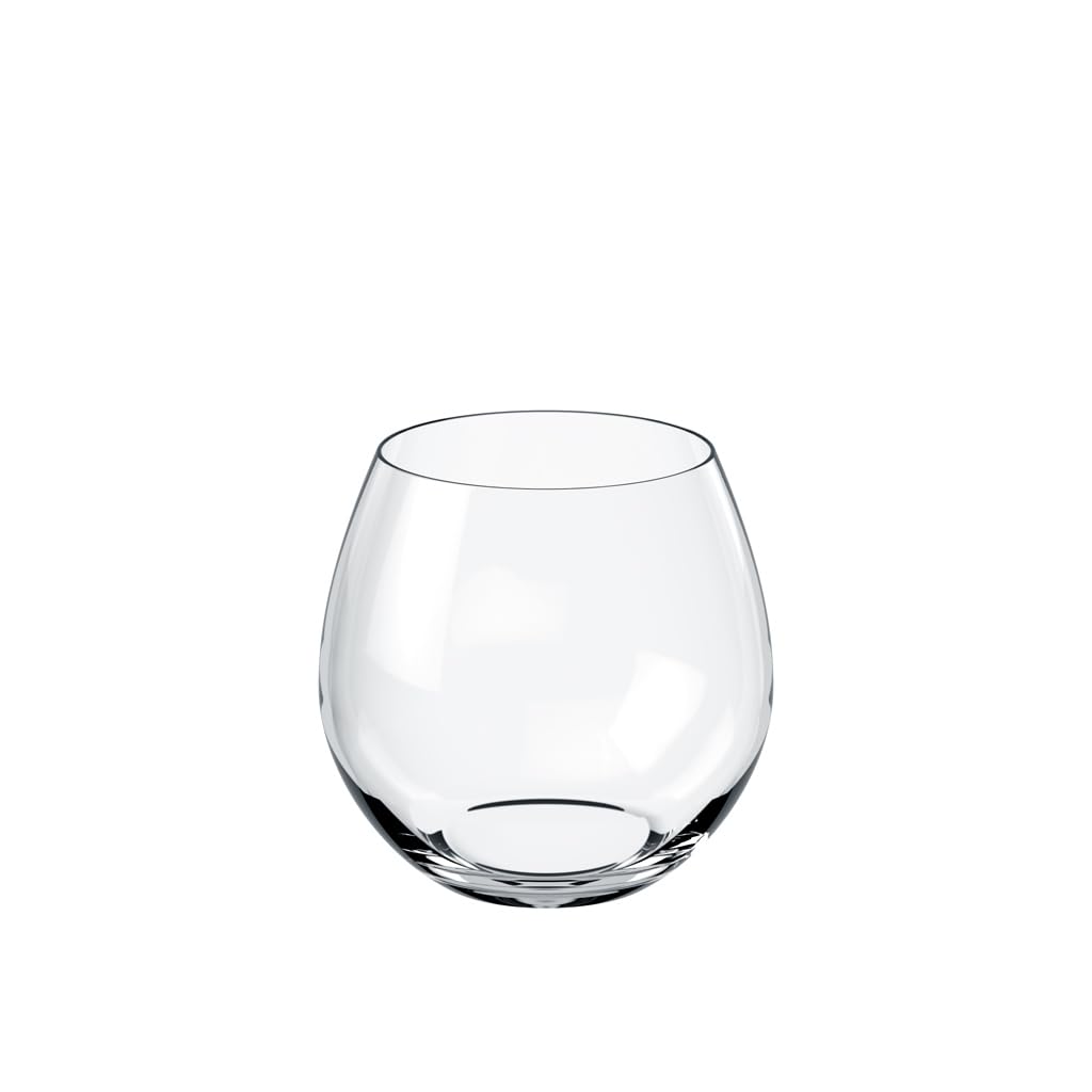 Villeroy & BochEntrée Stemless Red Wine Glass Set of 4, Crystal Glass, Dishwasher Safe Construction, 19.25 Ounce Capacity