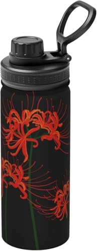 T2tea 赤い花柄 ステンレス水筒 500ml T2tea 赤い花柄 ステンレス水筒 500ml T2tea 赤い花柄