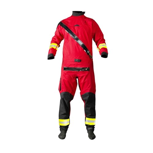 ZGXNYI Traje seco for Kayak, Impermeable, Transpirable, for Surf, Pesca, Rafting, Botas, Ropa de una Pieza.(Red,XXL)