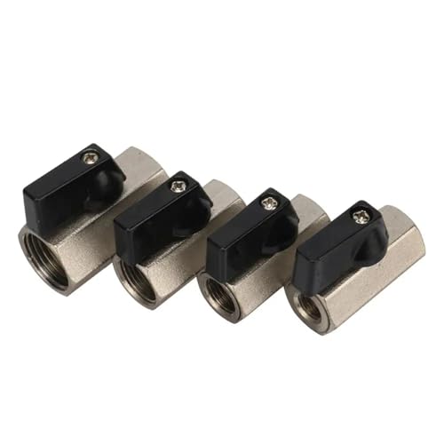 Mini válvula de bola de latón con rosca hembra de 3/8 para compresor 5