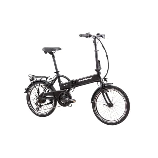 F.lli Schiano E- Sky 20" Bicicleta Eléctrica Plegable, Unisex Adulto, Negro mate