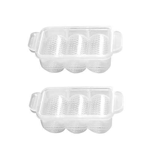 GLEAVI 2pcs Long Three Grid Sushi DIY Homemade Sushi Maker Accessory for Home Restaurant Use Easy to Clean Material