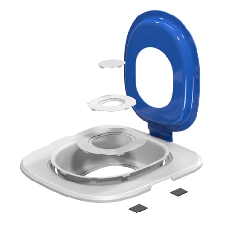 Cat Toilet Trainer Kit | Cat Potty Training Kit | Toilet Training for Cats & Cat Box（Blue）