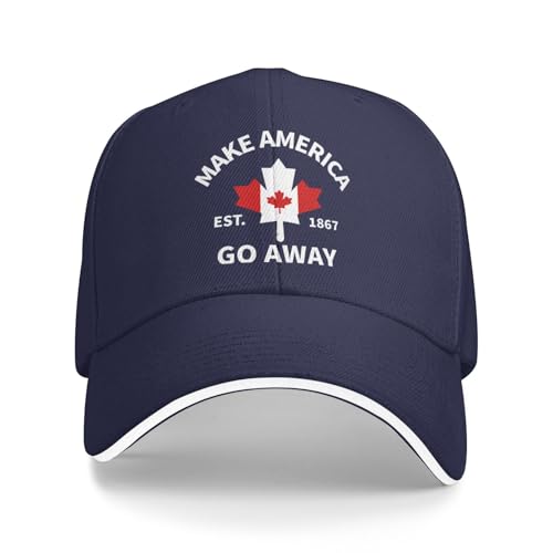peiyeety Gorra de béisbol Informal con la Frase Make America Go Away (América se va) Azul Marino