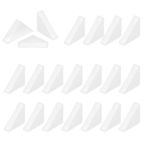 Image of uxcell 60Pcs Triangle Glass Corner Protector, 0.39 x 1.38 Inch Plastic Glass Table Corner Protector Transport Corner Guard for Glass, Ceramics, Wood, and Steel(Right Angle, Clear)