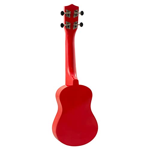 Ukulélé soprano pour les débutants en rouge avec gratuit UKE Sac et tuner - Les Beatles, Paul McCartney, John Lennon, RIngo Starr, George Harrison Ukulélé soprano pour les débutants en rouge avec gratuit UKE Sac et tuner – Image 6