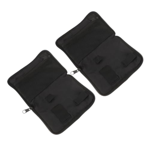 NIYANGLE 2 Piezas bolsa de almacenamiento para monitor de presión arterial caja de instrumentos medicos bolsas de herramientas bolsa de herramientas paño Black