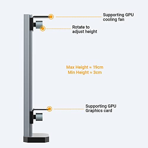 Soporte ajustable para tarjeta gráfica con luz ARGB miniatura 5