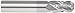 MONSTER 223-001169 Ball End Mill,Single End,11/32",Carbide