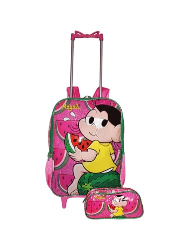 Kit Mochila Turma Da Monic@ Magal1 Estojo Rodinhas Escolar