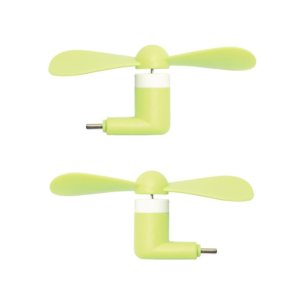 Pack of 2 USB Type C Mini Fan for Mobile Phone Portable Flexible Cooling Fan Compact Pocket Travel Gadget for Android Smartphones OTG Plug & Play Silent Personal Cooling Fan, Green-image-20
