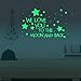Nursery Wall Decals Luminous Words Sticker at Night - WE Love You to The Moon and Back - Words Glow in The Dark with Stars Around Wallpaper for Kids Bedroom Ceiling
