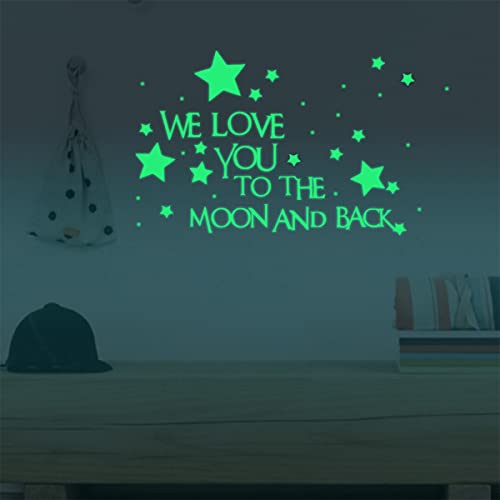 Vinilo Decorativo Infantil «We Love You To The Moon» miniatura 1