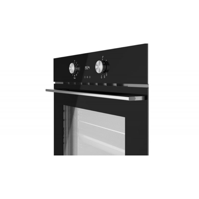 TEKA Horno Multifunción SurroundTemp con Función EasySteam, DualClean, 8 Funciones de Cocinado, Puerta Extraíble, Color Negro, 71 litros, Modelo EasySteam HLB 8418 P BK