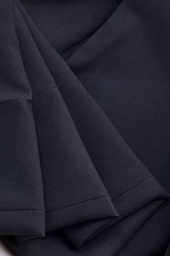 Image of SNITCH Men Trousers | Slim Fit Ankle Length Plain Design | Poly Blend Fabric with Medium Stretch & Button Closure for Formal