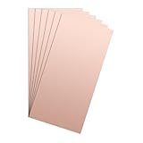 PATIKIL 4x8 Zoll Einseitige Kupferkaschierte Leiterplatte PCB 6 Stück 1mm Stärke FR4 Kupferbeschichtete Universelle Schaltungsprototypenplatine Für Ätz DIY PCB Bausatz
