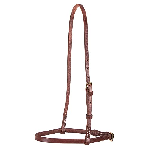 Billy Royal Oiled Royal Herman Oak Flat Nose Caveson for Horses | Hand Selected Herman Oak Hides | Adjustable Comfort Fit | Effective Training Tool | Oiled for Maximum Penetration | Made in The USA