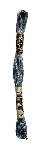 Image of DMC 6-Strand Embroidery Cotton Bundle - Antique Blue Color Family -6 Skeins of Thread - 8.7yd Skeins