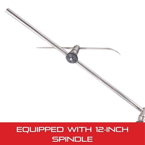 Image of Starrett Full-Sized Surface Gage with Fully Hardened, Ground and Nicely Finished Stable Steel Base - 12 inch Spindle Length, 3-1 /2 x 3-3 /16 inch Base Size - 257C