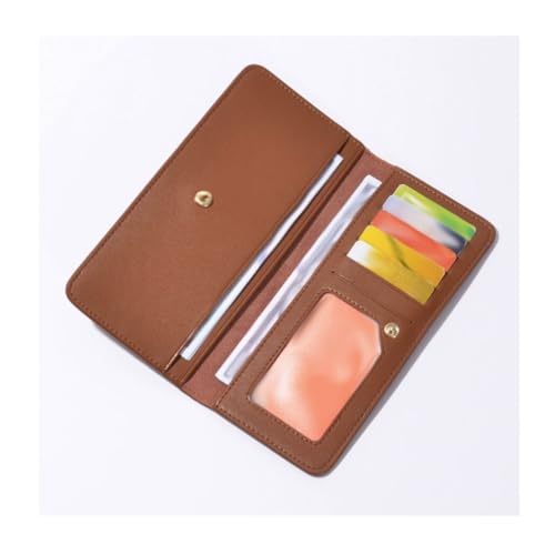 Women's Handbags Evening Bags Coin Purses Business Wallets Genuine Leather Card Cases Money Clips (Size : Brown)3