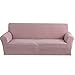 WINS Copridivano Elasticizzato Protezione per Divano copripoltrona Fodera per Divano allungabile con braccioli 1 Posto Rosa