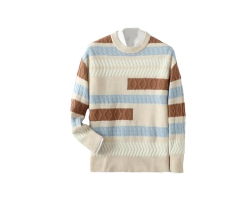 Men's 100 Percent Cashmere Sweater Crew Neck Knitted Pullovers