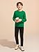 Haloumoning Boys Texture Sweater Kids Crewneck Long Sleeve Knit Pullover Sweater Fall Winter Clothes 5-14 Years Green