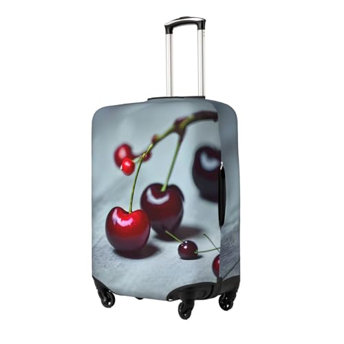 Red Cherries Pattern Print Luggage Suitcase Cover Protector Luggage Washable Covers With Concealed Zipper2