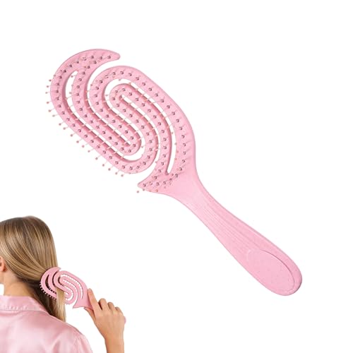 Cepillo para cabello fino portátil con diseño ahuecado en espiral para el cuidado diario