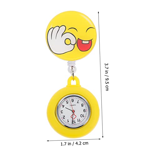 LABRIMP Montre de Poche Infirmière Rétractable Jaune à Clip, pour Hôpital – vue 7