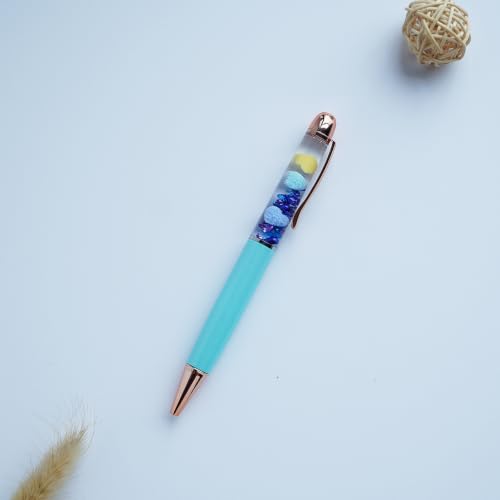 Image of Heart Ballpoint Pen Unique Floating Glitter Stationery Perfect Valentines Birthday Party Favor Gifts(Blue)
