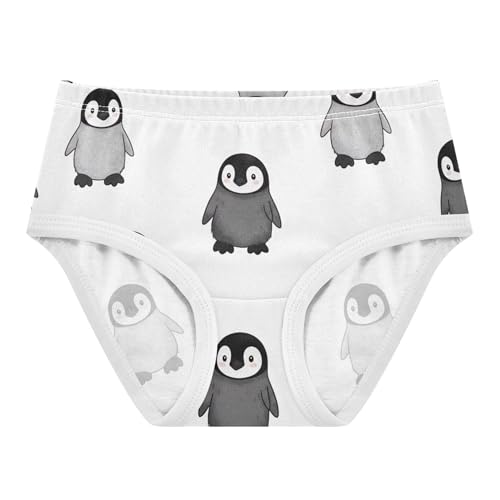 Fun Print Toddler Girls Underwear 2t Cotton Panties Little Girl Cute Black White Penguins White Kids Briefs Undies