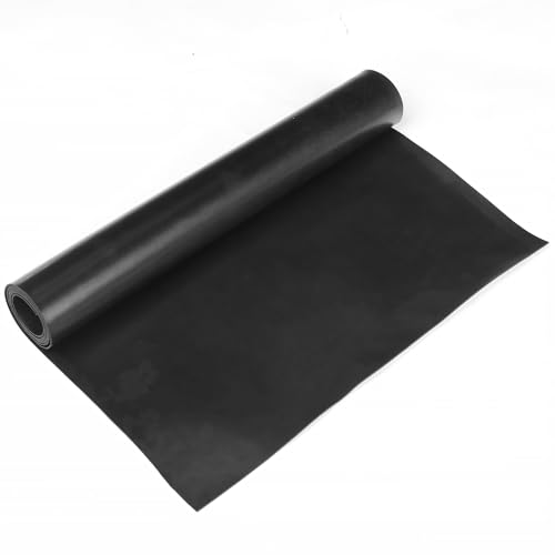 Image of WochiTV Solid Rubber Strips Rolls, 12 inch Wide x 1 /32 inch Thick x 48 inch Long Neoprene Rubber Sheets Perfect for DIY Gasket Material, Sealing, Liner, Shield, Padding, Mat