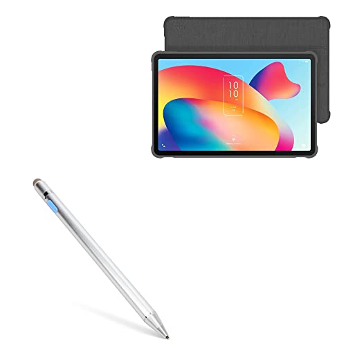 BoxWave Stylus Pen Compatible with TCL Android Tablet TABMAX 10.4 (10.36 in) - AccuPoint Active Stylus, Electronic Stylus with Ultra Fine Tip - Metallic Silver