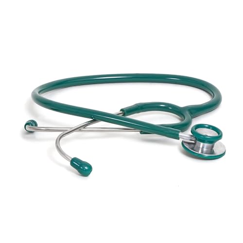 Image of Fidelis Healthcare Green Edition Dual Head Stainless Steel Stethoscope for Doctors, Nurses and Medical Students | Light Weight Chest Piece | Flexible Latex Free Tube
